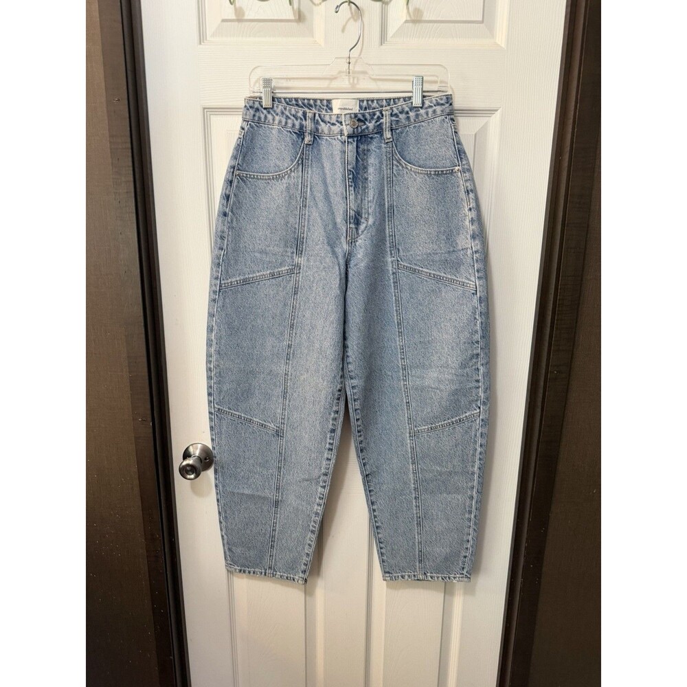 Anthropologie Unpublished Sz 27 NWT High Rise Cropped Wide Leg Carpenter Jeans